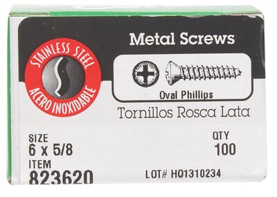 Foto 2 | Foto 2 | Tornillos Para Chapa Hillman No. 6 Ga. X 16 Mm De Largo  Paquete De 100 - Venta Internacional.