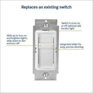 Foto 3 | Foto 3 | Interruptor Regulador Leviton Sureslide 6672-1lw Para Bombillas Led - Venta Internacional.