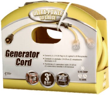 Foto 2 | Foto 2 | Cable Generador Coleman 10/4 Stow 250 V 0 9 M Con 2 Salidas - Venta Internacional.