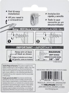 Foto 4 | Foto 4 | Colgador De Fotos Hillman 122405 Blanco Autoperforante 50 Libras Paquete De 6 - Venta Internacional.
