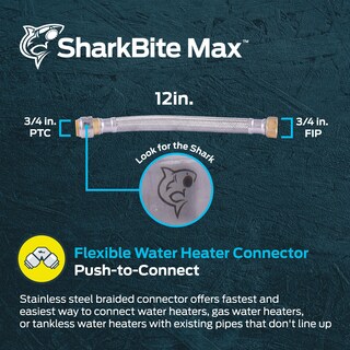 Foto 2 | Foto 2 | Conector Para Calentador De Agua Sharkbite Max 3/4'' X 12'' - Venta Internacional.