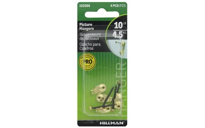 Foto 1 | Foto 1 | Colgador De Fotos Hillman 10 Libras Chapado En Latón 4 Piezas - Venta Internacional.