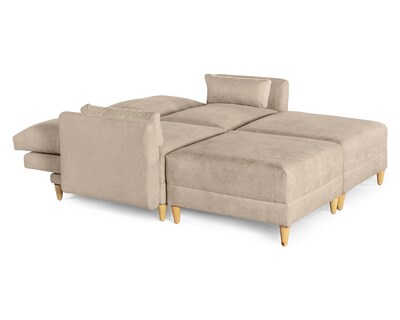 Foto 5 | Foto 5 | Sala De 4 Modúlos Makora Everyn Con Memory Foam Color Arena Chenille Respaldo Reclinable De 3 Posiciones