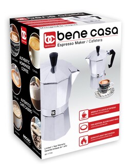 Foto 5 | Foto 5 | Cafetera Bene Casa Bc-17720 De Aluminio Para 3 Tazas Color Plateado - Venta Internacional.