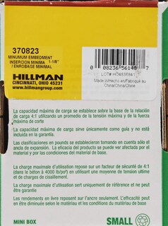 Foto 7 | Foto 7 | Ancla De Cabeza Hexagonal Bolt Hillman 370823 6 Mm X 35 Mm Paquete De 50 - Venta Internacional.