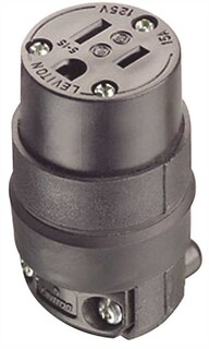 Foto 1 | Foto 1 | Leviton Tomacorriente Con Cable De Goma Y Conexión A Tierra De 15 Amperios 125v Modelo 515cr Negro - Venta Internacional.