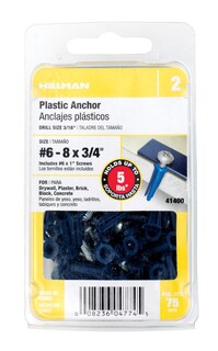 Foto 2 | Foto 3 | Cabezales Cónicos Hillman De Plástico Conical Anchor Hillman Paquete De 75 Unidades 0 4 X 1 9 Cm - Venta Internacional.