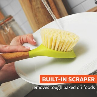 Foto 3 | Foto 3 | Cepillo Para Platos De Cocina Con Mango De Bambú De Círculo Completo Verde Fc10108 - Venta Internacional.
