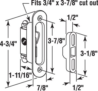 Foto 2 | Foto 2 | Cerradura De Puerta Corredera Prime-line E 2126 Deep Reach Para Madera Y Aluminio - Venta Internacional.