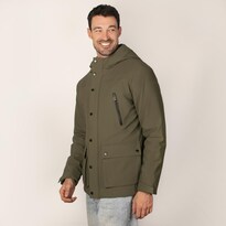 Chamarra Con Capucha Para Hombre Con Bolsa Interna Greenlander Verde Oscuro