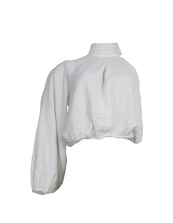 Foto 1 | Foto 1 | Blusa Manga Asimétrica Romanza J&b Color Blanco Para Mujer