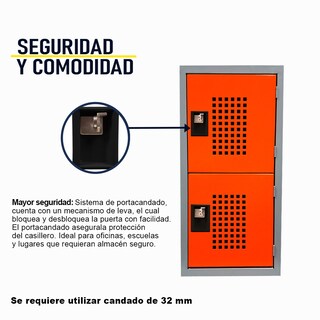 Foto 2 | Foto 2 | Locker Metalico Alvek 2 Puertas Candado Oficina Casa