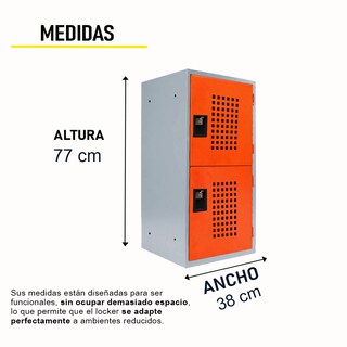 Foto 3 | Foto 3 | Locker Metalico Alvek 2 Puertas Candado Oficina Casa