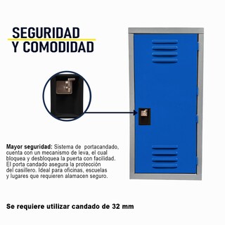 Foto 2 | Foto 2 | Locker Metalico Alvek 1 Puerta Ventila Candado Oficina Casa
