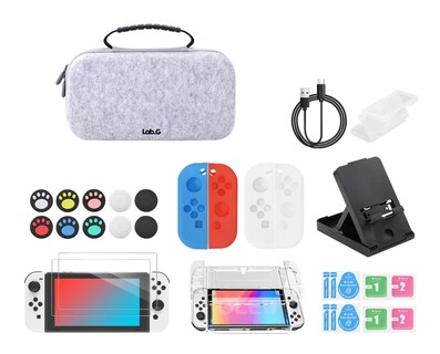 Foto 1 | Foto 1 | ''kit Estuche De Accesorios Para Nintendo Switch Oled Funda Gris ''