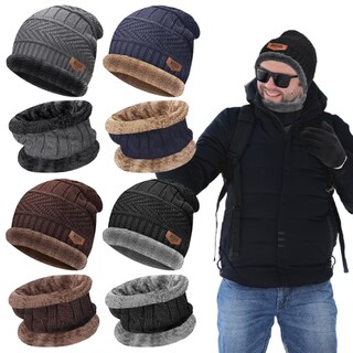 Foto 1 | Foto 1 | Conjunto Gorro Y Bufanda Cuellera Protectora Invierno Tejido