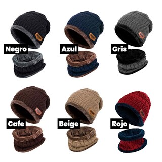 Foto 2 | Foto 2 | Conjunto Gorro Y Bufanda Cuellera Protectora Invierno Tejido