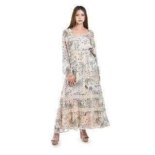 Foto 1 | Foto 1 | Vestido Largo Estilo Bohemio Roman Fashion /juvenil 41099 (beige) Beige