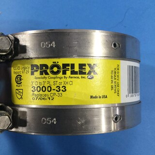 Foto 2 | Foto 2 | Acoplamiento De Tubería Fernco Proflex P3000-33 Blindado De 3 Pulgadas - Venta Internacional.