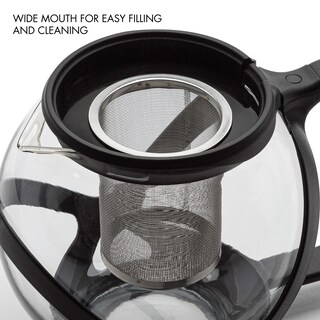 Foto 3 | Foto 3 | Tetera Primula Tempo Glass 1.2 L Con 2 Tés En Flor Color Negro - Venta Internacional.