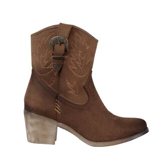 Foto 1 | Foto 1 | Botines Vaqueros Para Mujer Color Madera Cafe Elegancia Y Estilo Western Rodeo Moda Juvenil