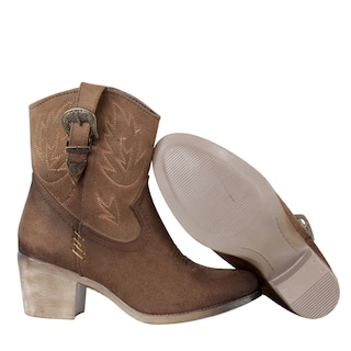 Foto 5 | Foto 5 | Botines Vaqueros Para Mujer Color Madera Cafe Elegancia Y Estilo Western Rodeo Moda Juvenil