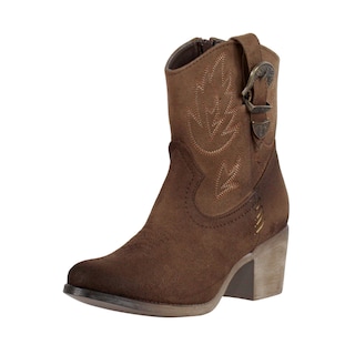 Foto 6 | Foto 6 | Botines Vaqueros Para Mujer Color Madera Cafe Elegancia Y Estilo Western Rodeo Moda Juvenil