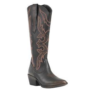 Foto 1 | Foto 1 | Botas Vaqueras Kuali Shoes Negras Largas Cowboy Rodeo Tacón Cuadrado Elegancia y Estilo Western para Mujer