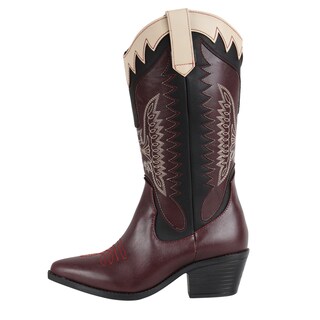 Foto 5 | Foto 5 | Botas Vaqueras Para Mujer Color Vino Estilo Y Elegancia Del Oeste Cowboy Clasico Western