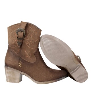 Foto 5 | Foto 5 | Botines Vaqueros Para Mujer Color Madera Cafe Elegancia Y Estilo Western Rodeo Moda Juvenil