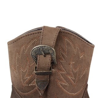Foto 7 | Foto 7 | Botines Vaqueros Para Mujer Color Madera Cafe Elegancia Y Estilo Western Rodeo Moda Juvenil
