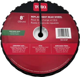 Foto 1 | Foto 1 | Rueda Trasera Para Segadora Toro 8'' Negra Y Blanca Sin Terminar - Venta Internacional.
