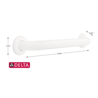 Foto 3 | Foto 3 | Barra De Agarre Delta De 18 Cm De Largo De Acero Inoxidable Compatible Con La Ada Color Blanco - Venta Internacional.