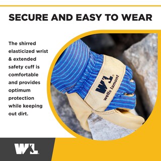 Foto 4 | Foto 4 | Guantes De Trabajo Wells Lamont De Piel De Alta Resistencia Con Palma Grande - Venta Internacional.