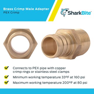 Foto 4 | Foto 4 | Adaptador Macho Sharkbite Crimp Latón 3/4 X 1/2 Pulgadas - Venta Internacional.