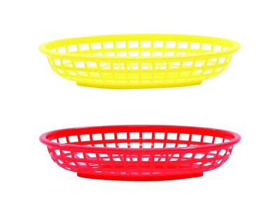 Foto 2 | Foto 2 | Juego De Cestas Mantelería De 9 Pulgadas 6 Piezas Plástico Rojo Y Amarillo - Venta Internacional.