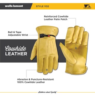 Foto 5 | Foto 5 | Guantes De Trabajo Wells Lamont 1132 Para Hombre Piel Tamaño Extra Grande - Venta Internacional.