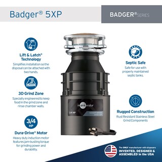 Foto 2 | Foto 2 | Triturador De Basura Insinkerator Badger 5xp 3/4 Hp Con Cable De Alimentación - Venta Internacional.