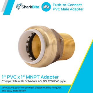 Foto 2 | Foto 2 | Adaptador De Manguera Sharkbite De 1 Pulgada De Pvc X 1 Pulgada Mnpt De Latón - Venta Internacional.