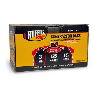 Foto 1 | Foto 1 | Corbatas Contractor Bags Ruffies Pro De 55 Galones Paquete De 15 - Venta Internacional.