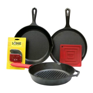 Foto 1 | Foto 1 | Set De Sartenes Lodge L6spa41 De Hierro Fundido 7 Piezas Color Negro - Venta Internacional.