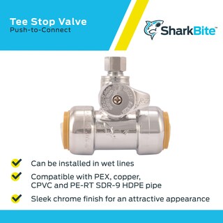 Foto 4 | Foto 4 | Válvula De Cierre En T De Compresión Sharkbite 3/4 X 3/4 X 1/4 Pulgadas - Venta Internacional.