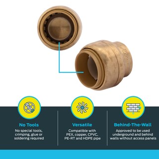 Foto 3 | Foto 3 | Push Cap Sharkbite U518lfa4 De 3/4 Pulgadas Paquete De 4 Unidades Latón - Venta Internacional.