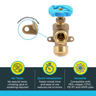 Foto 3 | Foto 3 | Válvula De Jardín Sharkbite Mht Push To Connect De 3/4 X 3/4 Pulgadas - Venta Internacional.