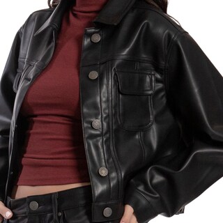 Foto 3 | Foto 3 | Chamarra Crop Mujer Balam Bl7218 Negro