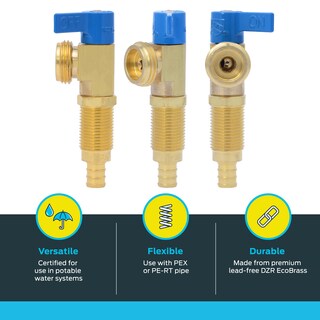 Foto 3 | Foto 3 | Válvula Sharkbite Para Lavadora Prensada De Latón De 1/2 Pulgada En Frío - Venta Internacional.