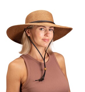 Foto 2 | Foto 2 | Sombrero Sun Hat Sloggers Para Mujer Ala Ancha Trenzado Upf 50+ Marrón - Venta Internacional.