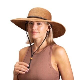 Foto 3 | Foto 3 | Sombrero Sun Hat Sloggers Para Mujer Ala Ancha Trenzado Upf 50+ Marrón - Venta Internacional.