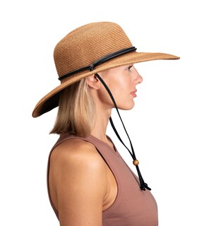 Foto 4 | Foto 4 | Sombrero Sun Hat Sloggers Para Mujer Ala Ancha Trenzado Upf 50+ Marrón - Venta Internacional.