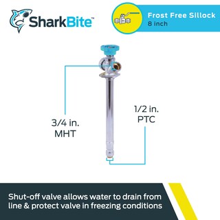Foto 2 | Foto 2 | Frostfree Sillcock Sharkbite 8 Brass Push Cromado/azul - Venta Internacional.